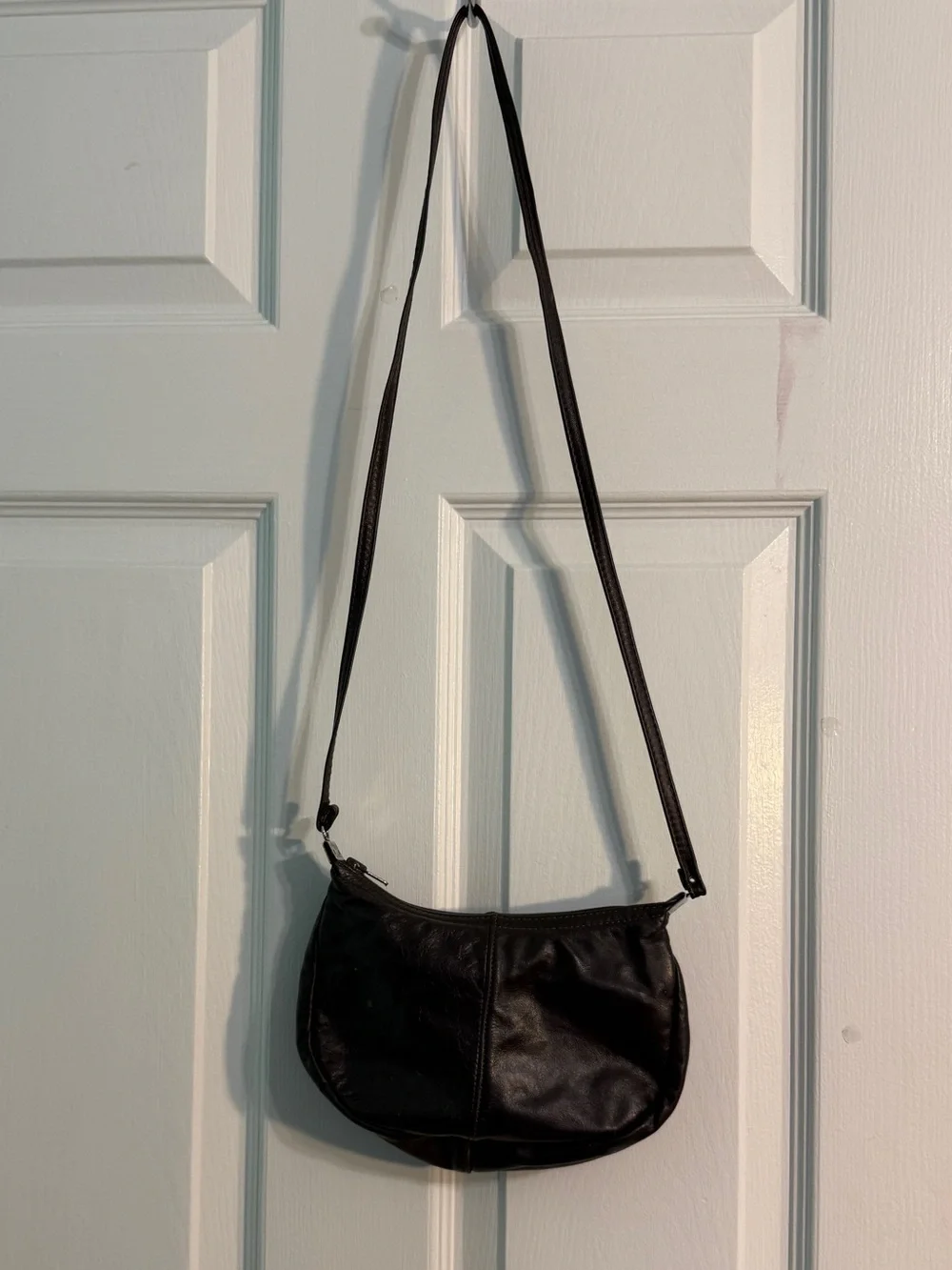 Classic Brown boho Leather Crossbody Bag purse